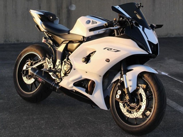 Online Blanco Brillante Carenado Moto Yamaha YZF R7 2021-2024