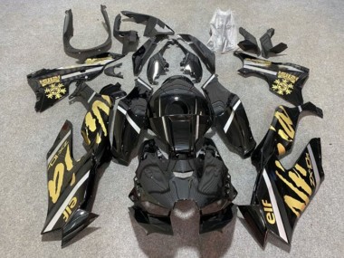 Online Negro Brillante Oro Elf Nieve Carenado Moto Kawasaki ZX10R 2021-2025