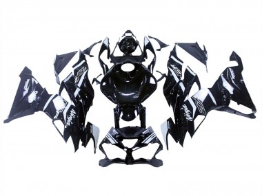 Online Negro Brillante Blanco Carenado Moto Kawasaki ZX6R 2019-2022