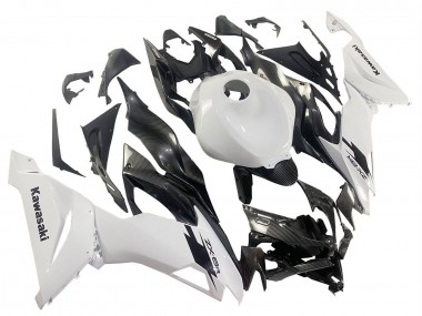 Online Blanco Negro FibraCarbono Carenado Moto Kawasaki ZX6R 2019-2022