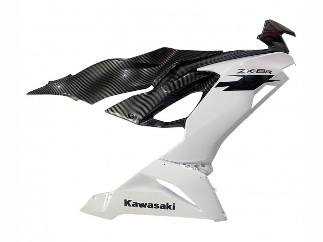 Online Blanco Negro FibraCarbono Carenado Moto Kawasaki ZX6R 2019-2022