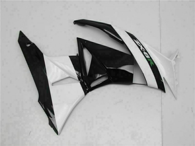 Online Negro Brillante Blanco Carenado Moto Kawasaki ZX6R 2009-2012