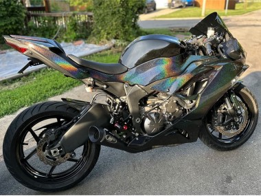 Online Negro Arcoíris Carenado Moto Kawasaki ZX6R 2019-2022