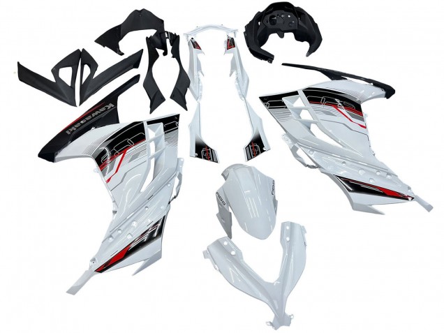 Online Blanco Rojo Negro Carenado Moto Kawasaki EX300 2013-2024
