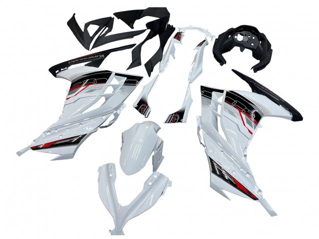 Online Blanco Rojo Negro Carenado Moto Kawasaki EX300 2013-2024