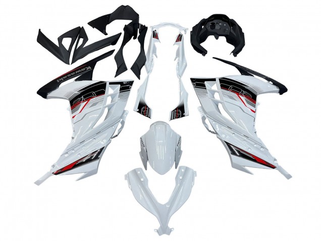 Online Blanco Rojo Negro Carenado Moto Kawasaki EX300 2013-2024