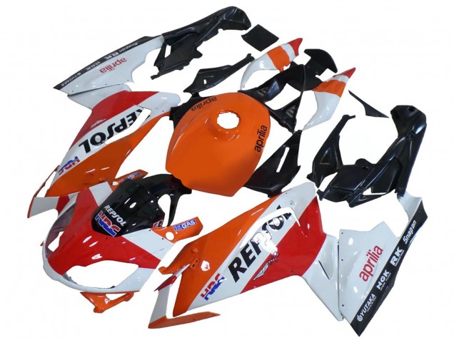 Online Blanco Naranja Rojo Repsol Carenado Moto Aprilia RS125 2006-2011