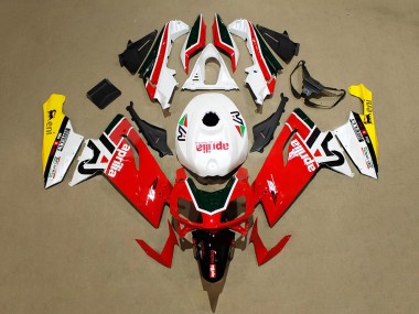 Online Rojo Blanco Negro Amarillo Carenado Moto Aprilia RS125 2006-2011