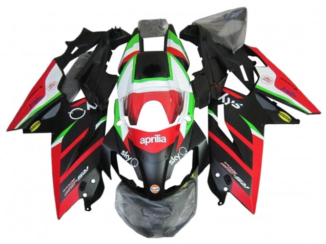 Online Blanco Rojo Verde Negro Brillante Carenados Moto Aprilia RS4 50 125 2012-2018
