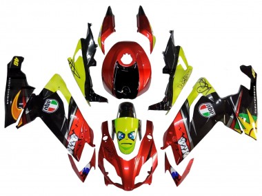 Online Rojo Amarillo Negro Brillante Tiburón Carenado Moto Aprilia RS4 50 125 2012-2018