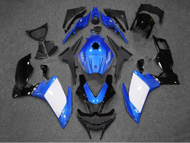 Online Azul Blanco Negro Brillante Carenado Moto Aprilia RS4 50 125 2012-2018