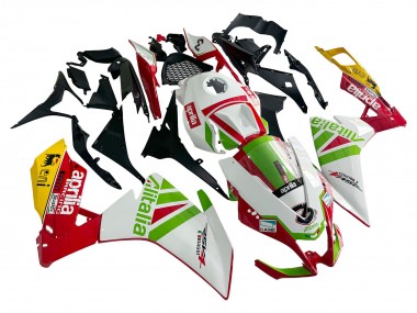 Online Blanco Rojo Verde Amarillo Alitalia Carenados Moto Aprilia RS4 50 125 2012-2018
