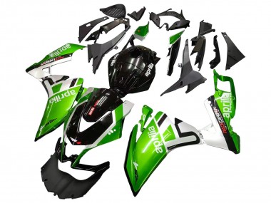 Online Blanco Verde Negro Brillante Carenado Moto Aprilia RS4 50 125 2012-2018