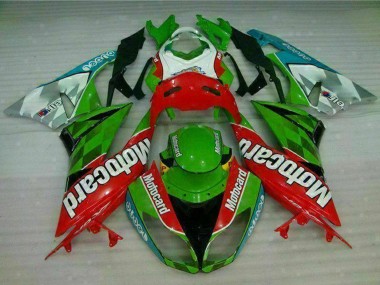 Online Verde Blanco Rojo Negro Azul Motocard Carenado Moto Kawasaki ZX6R 2009-2012
