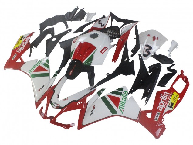 Online Blanco Rojo Verde Amarillo Alitalia Kits Carenados Moto Aprilia RS4 50 125 2012-2018