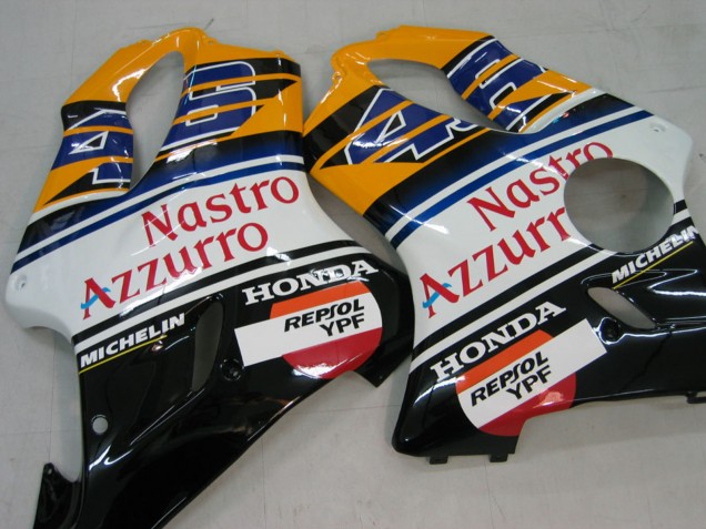 Online Amarillo Azul Blanco Negro Nastro Azzurro Carenado Moto Honda CBR600 F4i 2004-2007
