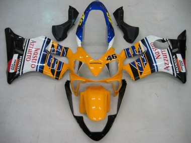 Online Amarillo Azul Blanco Negro Nastro Azzurro Carenado Moto Honda CBR600 F4i 2004-2007