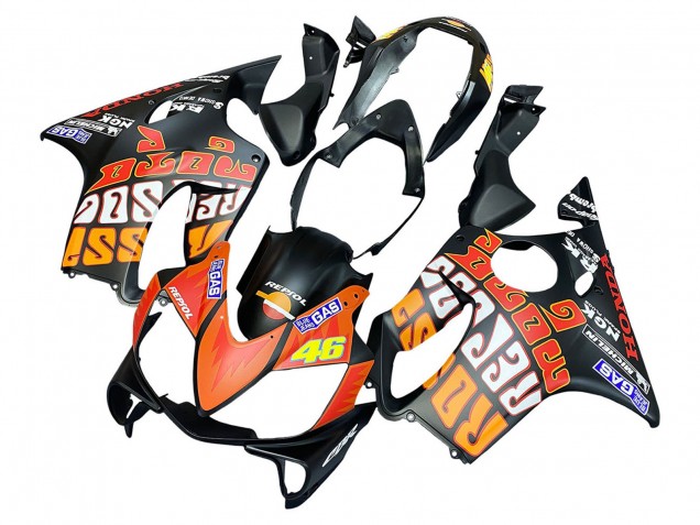 Online Negro Mate Naranja Rossi Carenado Moto Honda CBR600 F4i 2004-2007