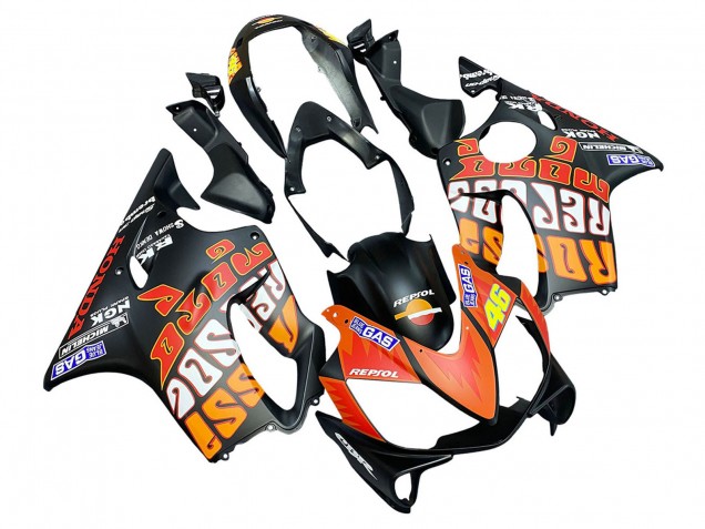Online Negro Mate Naranja Rossi Carenado Moto Honda CBR600 F4i 2004-2007
