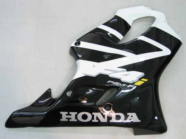 Online Blanco Negro Brillante Carenados Moto Honda CBR600 F4i 2004-2007