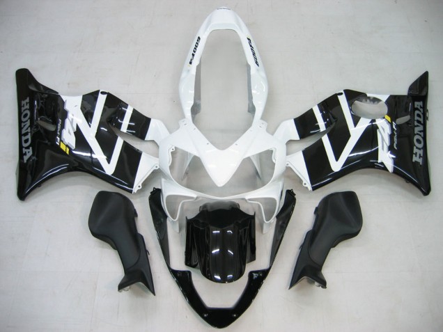 Online Blanco Negro Brillante Carenados Moto Honda CBR600 F4i 2004-2007