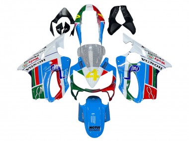 Online Blanco Azul Verde Rojo Carenado Moto Honda CBR600 F4i 2004-2007