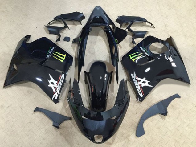 Online Negro Brillante Verde Monstruo Carenado Moto Honda CBR1100XX Blackbird 1996-2007