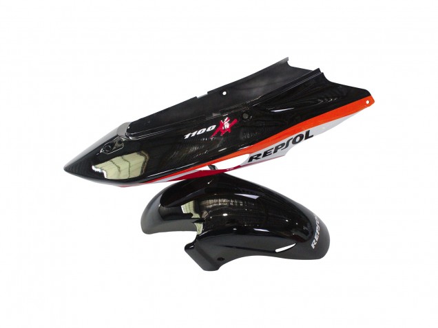 Online Naranja Blanco Rojo Negro Brillante Repsol Carenado Moto ABS Honda CBR1100XX Blackbird 1996-2007