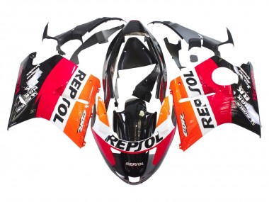 Online Naranja Blanco Rojo Negro Brillante Repsol Carenado Moto ABS Honda CBR1100XX Blackbird 1996-2007