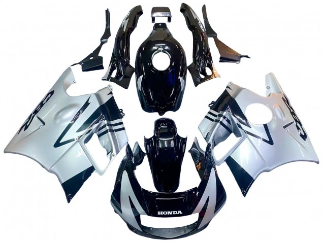 Online Plata Negro Brillante Carenado Moto Honda CBR600 F2 1991-1994