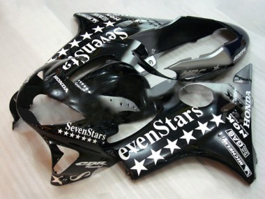 Online Negro Brillante Blanco SevenStars Carenado Moto Honda CBR600 F4 1999-2000