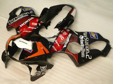 Online Negro Brillante Rojo Blanco PlayStation 2 Carenado Moto Honda CBR600 F4 1999-2000