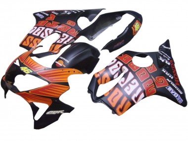 Online Negro Mate Naranja Rossi Repsol 46 Carenado Moto Honda CBR600 F4 1999-2000