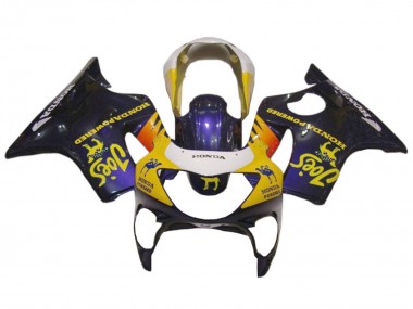 Online Blanco Amarillo Negro Brillante Joes Carenado Moto Honda CBR600 F4 1999-2000