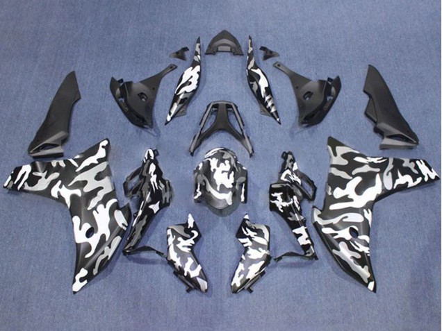 Online Negro Blanco Camouflage Carenado Moto Honda CBR600F 2011-2013