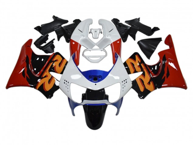 Online Blanco Rojo Azul Negro Brillante Carenado Moto Honda CBR900RR 919 1998-1999