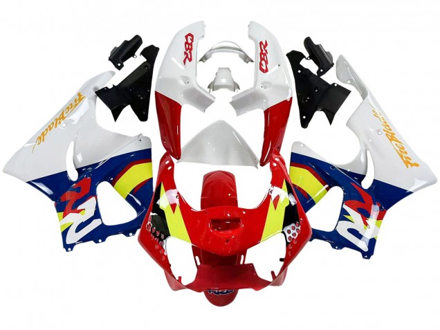 Online Blanco Rojo Amarillo Azul Carenado Moto Honda CBR900RR 919 1998-1999