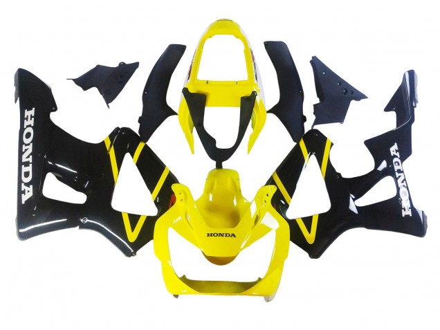 Online Amarillo Negro Brillante Carenado Moto Honda CBR900RR 929 2000-2001