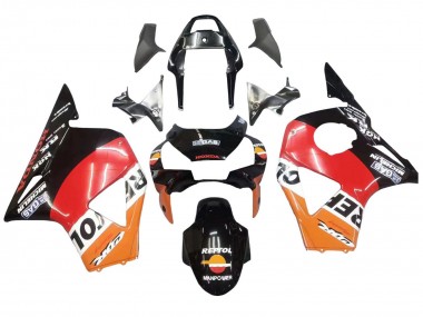 Online Naranja Blanco Rojo Negro Brillante Repsol Kits Carenados Moto Honda CBR900RR 954 2002-2003