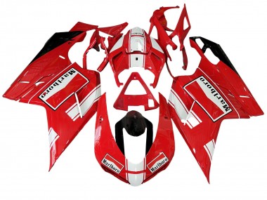 Online Blanco Rojo Negro Brillante Marlboro Carenado Moto Ducati 848/1098/1198 2007-2014