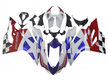Online Blanco Azul Rojo Negro Carenado Moto Ducati Panigale 899 2011-2014