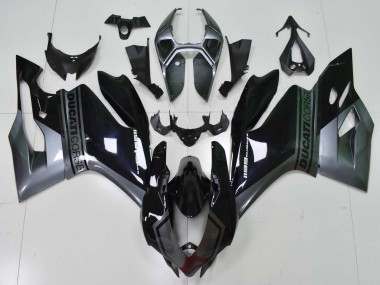 Online Gris Negro Brillante Carenado Moto Ducati Panigale 1199 2011-2014