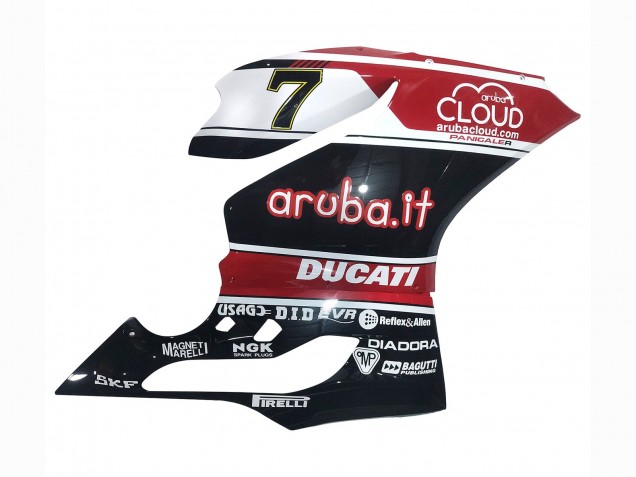 Online Blanco Rojo Negro Brillante Aruba.it 7 Carenado Moto Ducati Panigale 899/1199 2011-2014