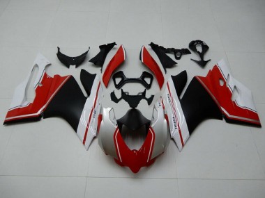 Online Blanco Rojo Negro Mate Carenado Moto Ducati 1199 2011-2014