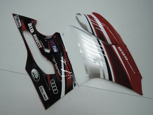 Online Blanco Rojo Negro Brillante Carenados Moto Ducati Panigale 899 2011-2014
