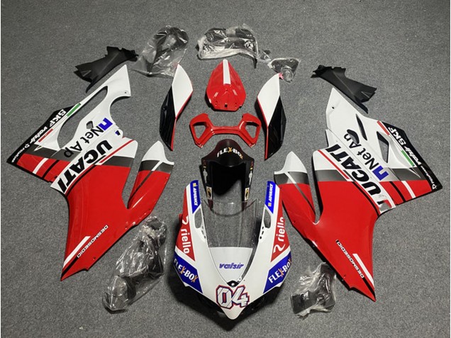Online Blanco Rojo Azul Negro Brillante Flex-Box Valsir 04 Carenado Moto Ducati Panigale 899/1199 2011-2014