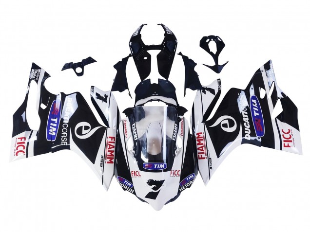 Online Blanco Negro Azul Fiamm Ficc 7 Carenado Moto Ducati Panigale 899/1199 2011-2014