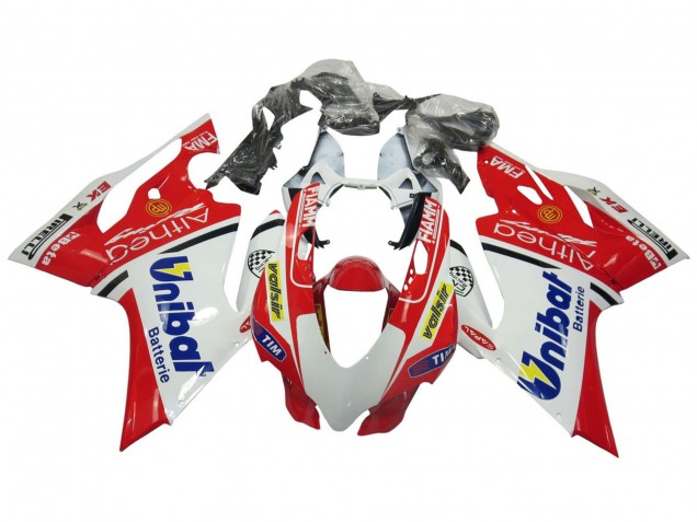 Online Blanco Rojo Azul Valsir Fiamm Carenado Moto Ducati Panigale 899/1199 2011-2014