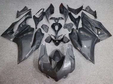 Online Negro FibraCarbono Estilo Carenado Moto Ducati 959/1299 2015-2020