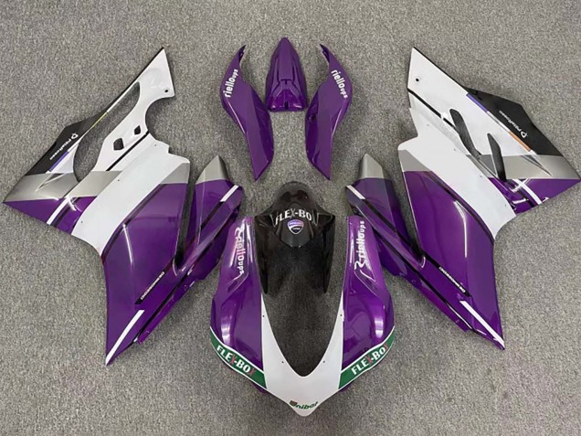 Online Púrpura Blanco Negro Brillante Flex-Box Carenado Moto Ducati 959/1299 2015-2020
